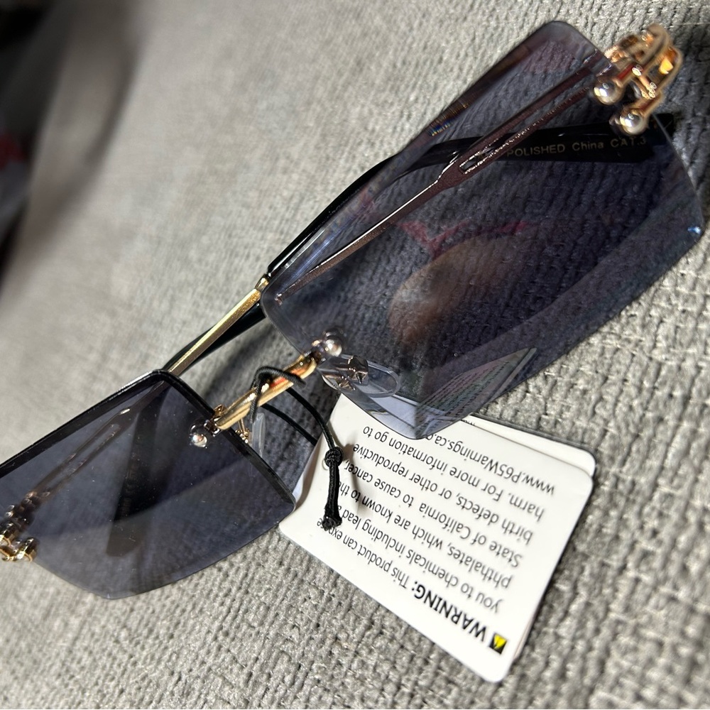 Chic Gold and Dark purple Women's Sunglasses